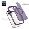 Protective Case - BOOLING - for iPhone 16 Pro - Dark Purple - Magnetic Ring - Tempered Glass