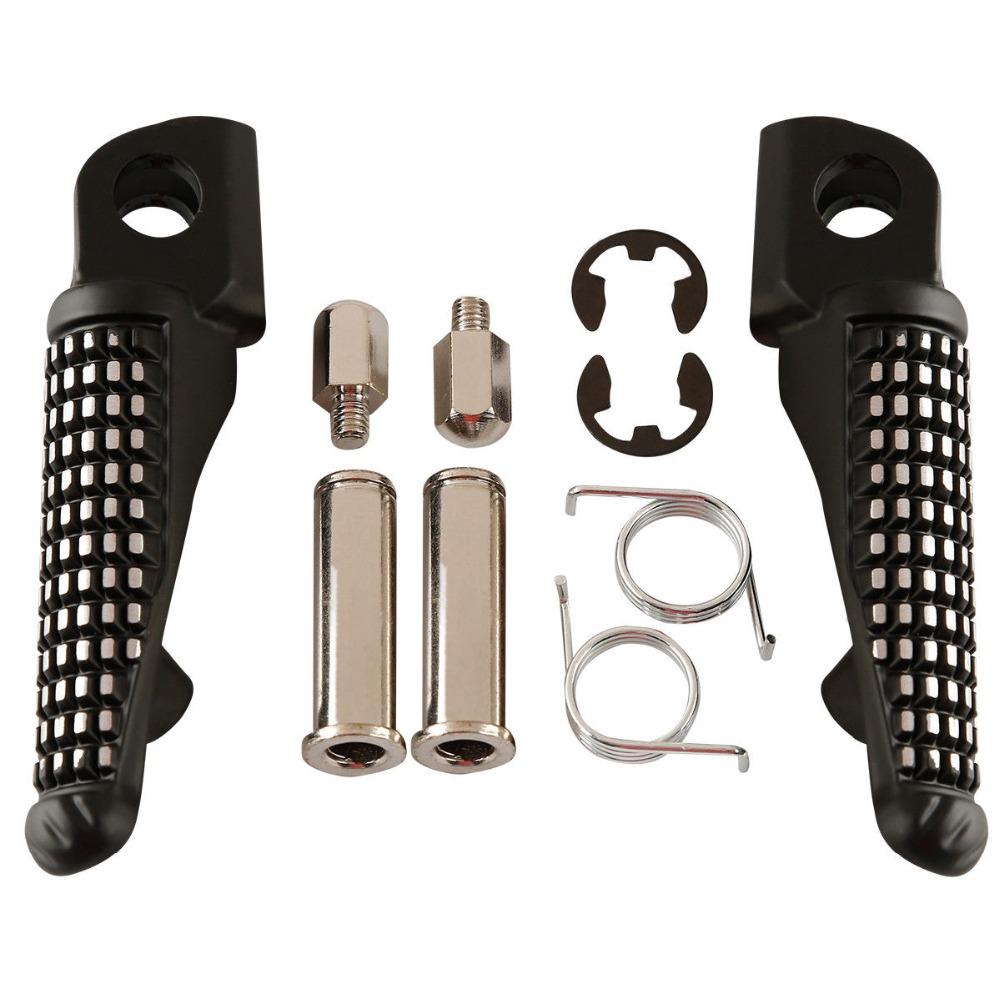 Motorcycle Front Rider Foot Pegs Footrests Bracket Set For KAWASAKI ZX636 2005-2006 ZX6R 2005-2008