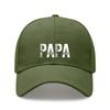 [Papa Dad Hat] Light Beige Polyester Adjustable Breathable Casual Baseball Cap For Men Father's Day Gift