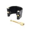 Andoer Ligature Compact Ligature with Zipper, Synthetic Leather Mouthpiece, Rubber, for Alto Saxophone