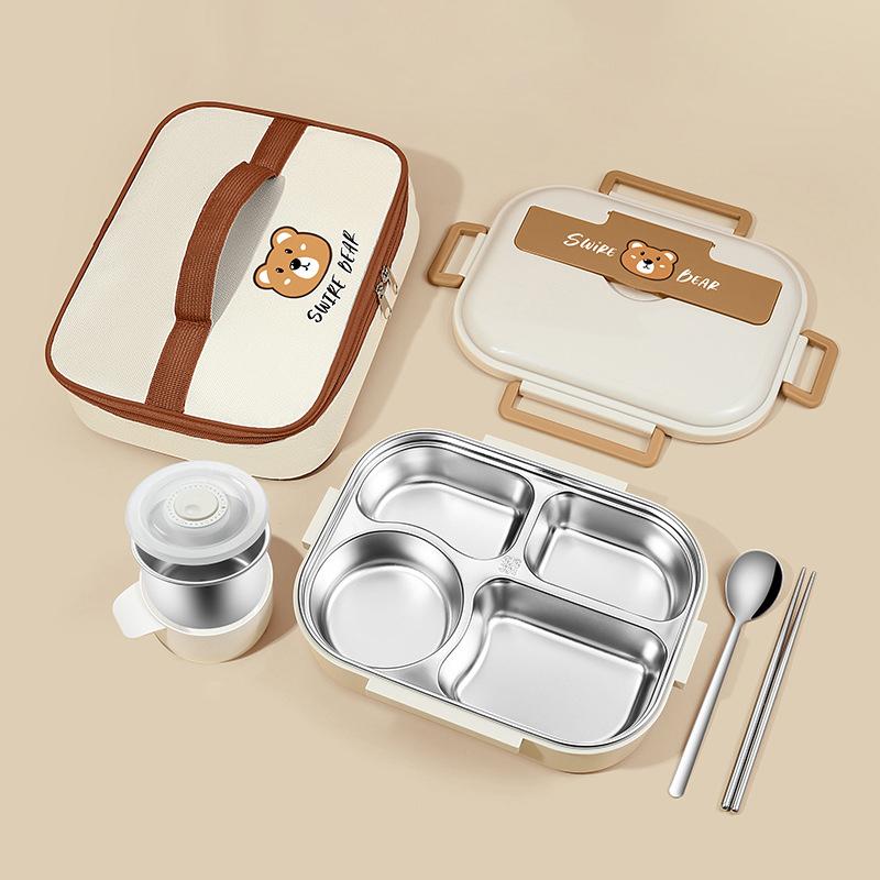 MeyJig Porta Pranzo in Plastica per Microonde Bento Box con Scomparto Contenitore per Alimenti Portatile 1/1.5L