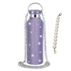 500/750/1000ml Diamond Thermos Bottle With 2pcs Chain Portable Rhinestone Water Bottle Double Wall Stainless Steel Thermal Flask