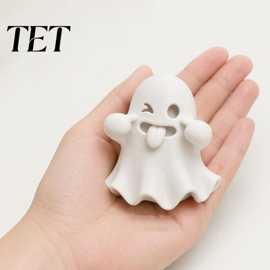 Unique Holiday Gifts Halloween Ghost Figurine, 3D Printed Cute Face Statue, Spooky Funny Gift Tabletop Ornament for Shelf, Desk, Home Party Decor PLA