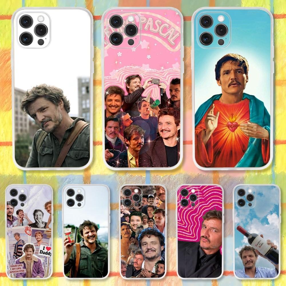 P-Pedro Pascal Actor Phone Case For iPhone 16,15,14,13,12,11 Pro,Max,Plus,X,XS,XR,7,8 Plus,SE,Mini Transparent Silicone Soft