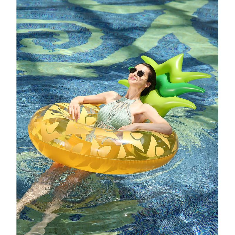 Circle Swimming Adult Thickened Pvc Inflatable Backrest With Pineapple Handle
