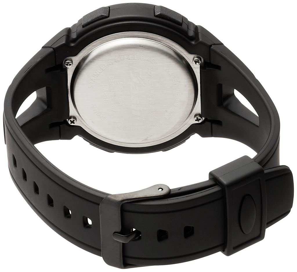 Arias AD06517RC8 Men's Radio-Controlled Digital Watch with Dash Function, Waterproof, Multi-Function, Urethane Strap, Black