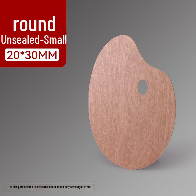 Wooden Oval Square Handheld Palette for Oil, Acrylic, and Gouache Painting