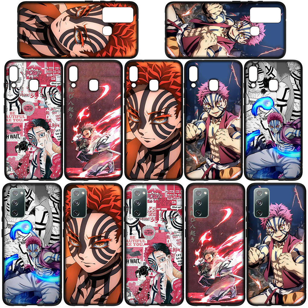 Phone Case for iPhone 17 16 15 Xiaomi Poco F8 F7 X7 X6 M8 C85 C75 C71 Redmi Note 14 13 12 11 Pro Max A4 14C 13C 15C Akaza Demon Slayer Tanjirou Cover