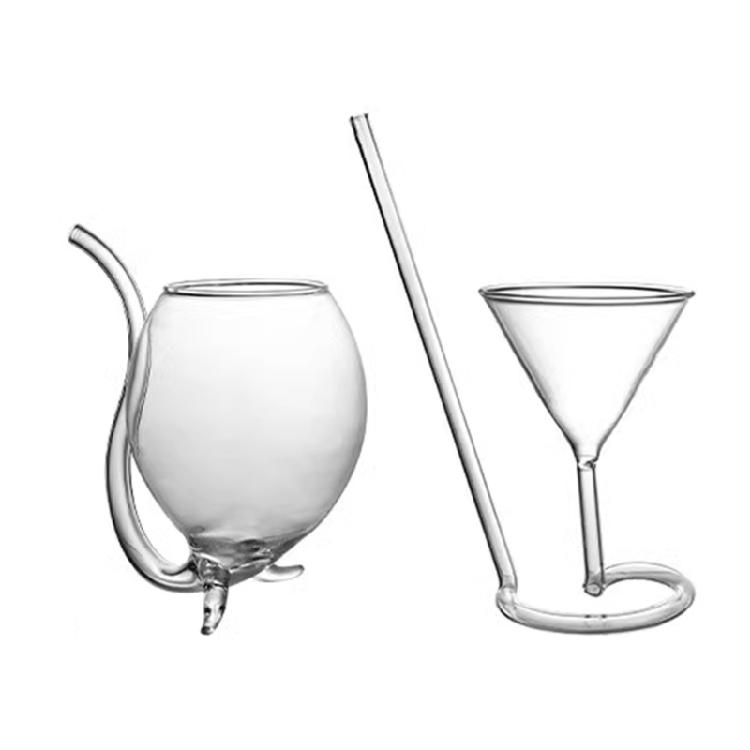 Innovative Pipe Molds Cocktails Glass Elegant Cocktails Glass with Sturdy Construction for Enhancing Drinking Experience