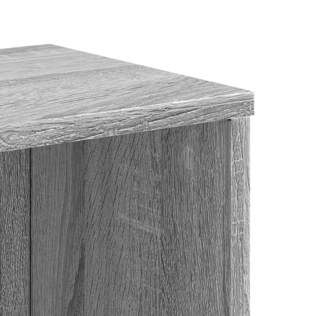 Vidaxl Regał, Szary Dąb Sonoma, 50X25X105 Cm, Materiał Drewnopochodny