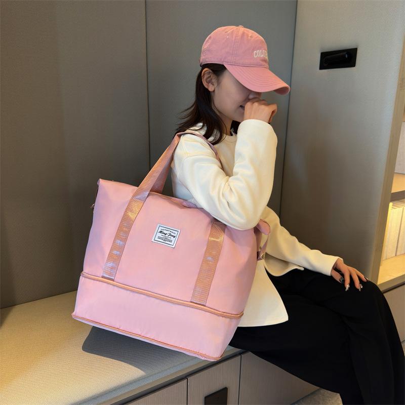 Large Capacity Waterproof Travel Bag with Dry Wet Separation, Sports Swimming and Fitness Bag, Short Distance Business Travel Luggage Bag