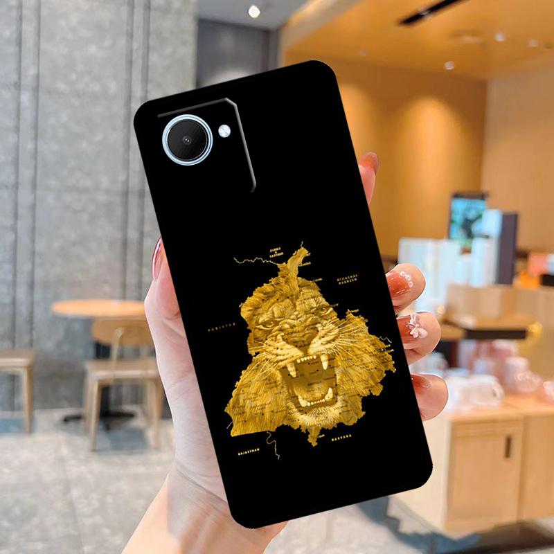 Punjab Map Case For Realme C55 C33 C31 C35 C30 C11 C15 C25s C21Y GT Neo 5 3T 2T 8 9 10 11 Pro Plus