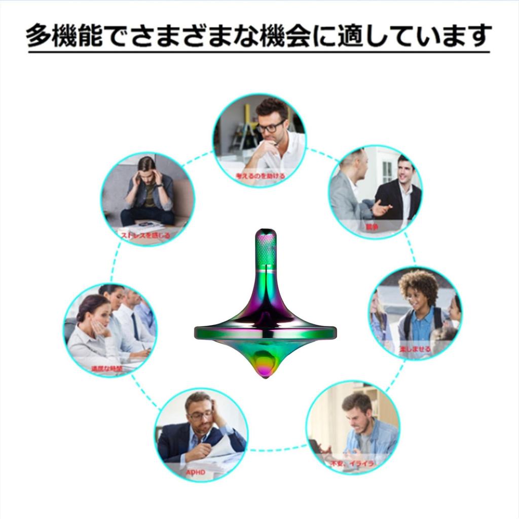 Loqatidis Precision Metal Spinning Smooth Perfect Relieves Stress and EDC Metal Decompression Desktop Gyroscope Toy Top, Long-Lasting Spin, Balance,