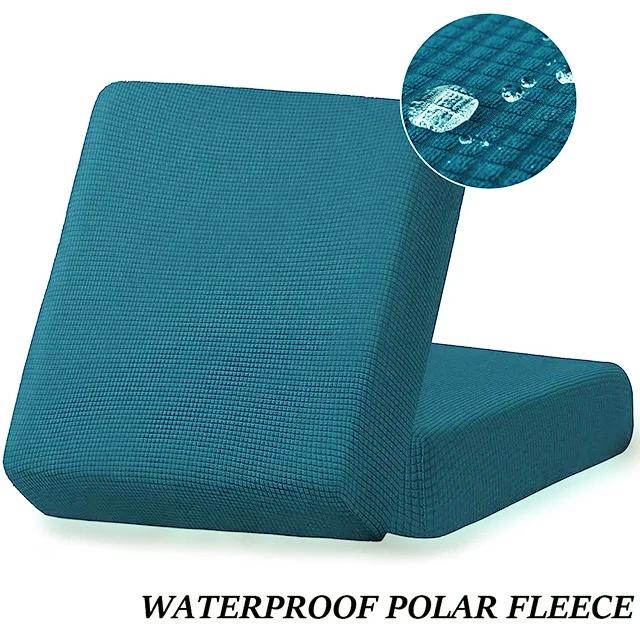 Waterproof Plain Sofa Cushion Cover Jacquard Elastic Sofa Slipcovers For Living Room Chaise Lounge L-Shaped Sofa Seat Cover