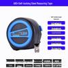 High-Precision Self-Locking 10m Measuring Tape, Drop-Resistant Woodworking Tool with Rubber Grip and 5m Stainless Steel Case