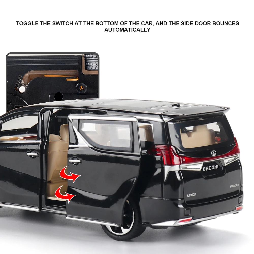 1:24 Lexus LM300H Diecast Hohe Simulation Legierung Automodell Sound Licht Jungen Spielzeug 6 Türen Können Geöffnet Werden Kinder Geschenk Sammlung