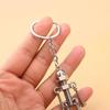 Vintage Zinklegering Steampunk Schroef Robot Sleutelhanger Beweegbare Gewrichten Sleutelhouder Voor Mannen Hanger