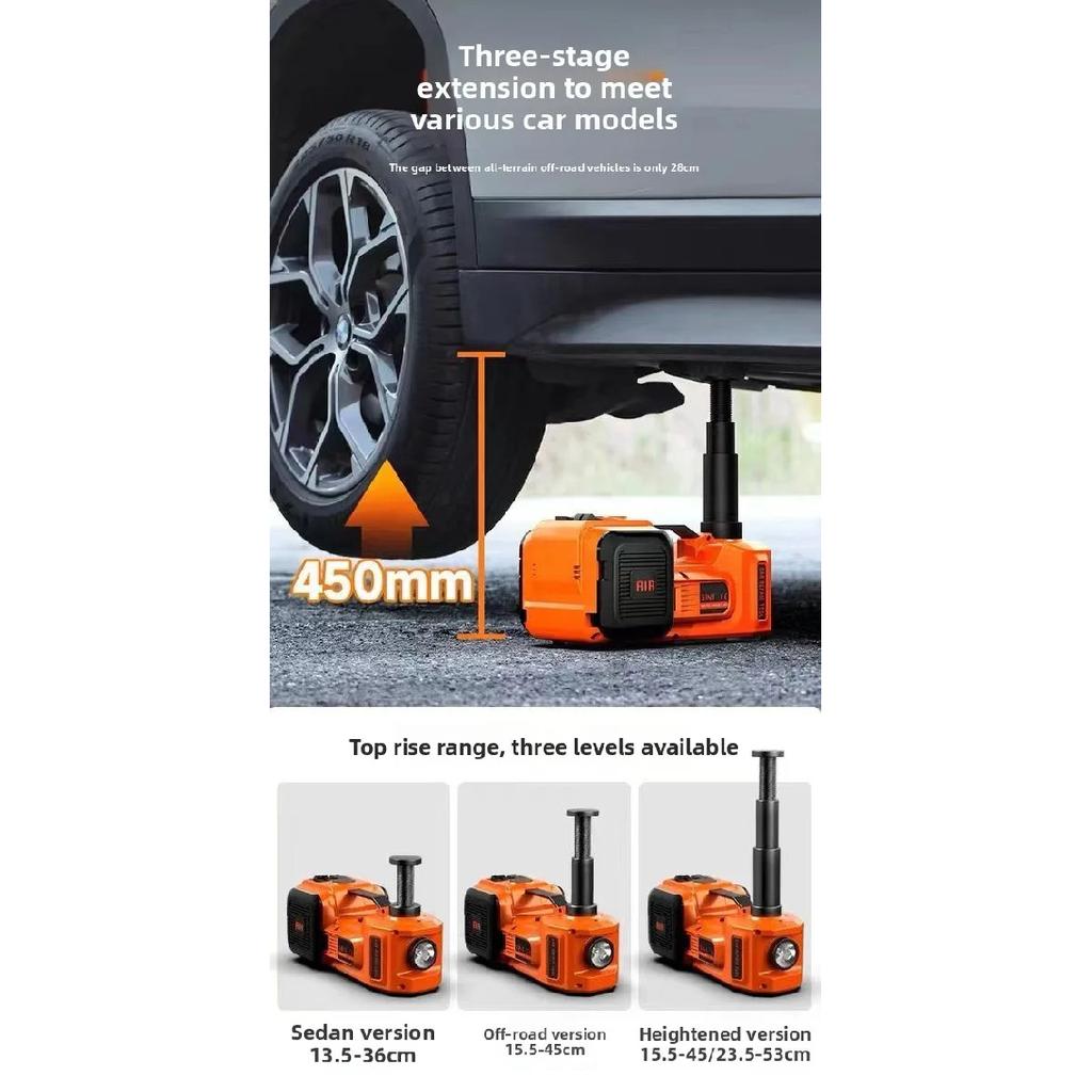 Multifunctional Vehicle Electric Jack 12V RV 5T Hydraulic Off-road with Air Pump Wrench