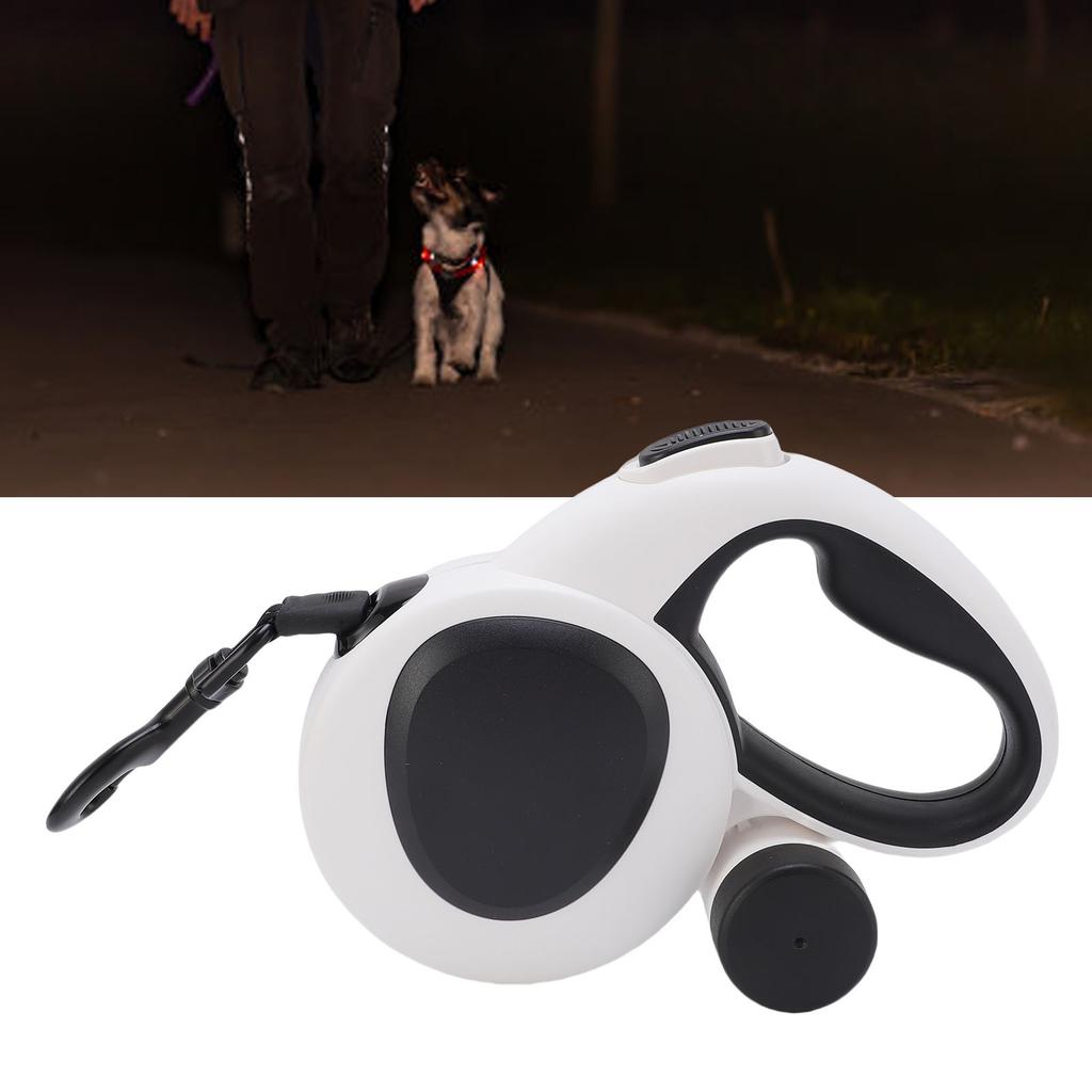 Auto Retractable Pet Lsh Soft Grip Reflective Webbing Walking Dog Lsh with LED Light 5m Nylon Rope