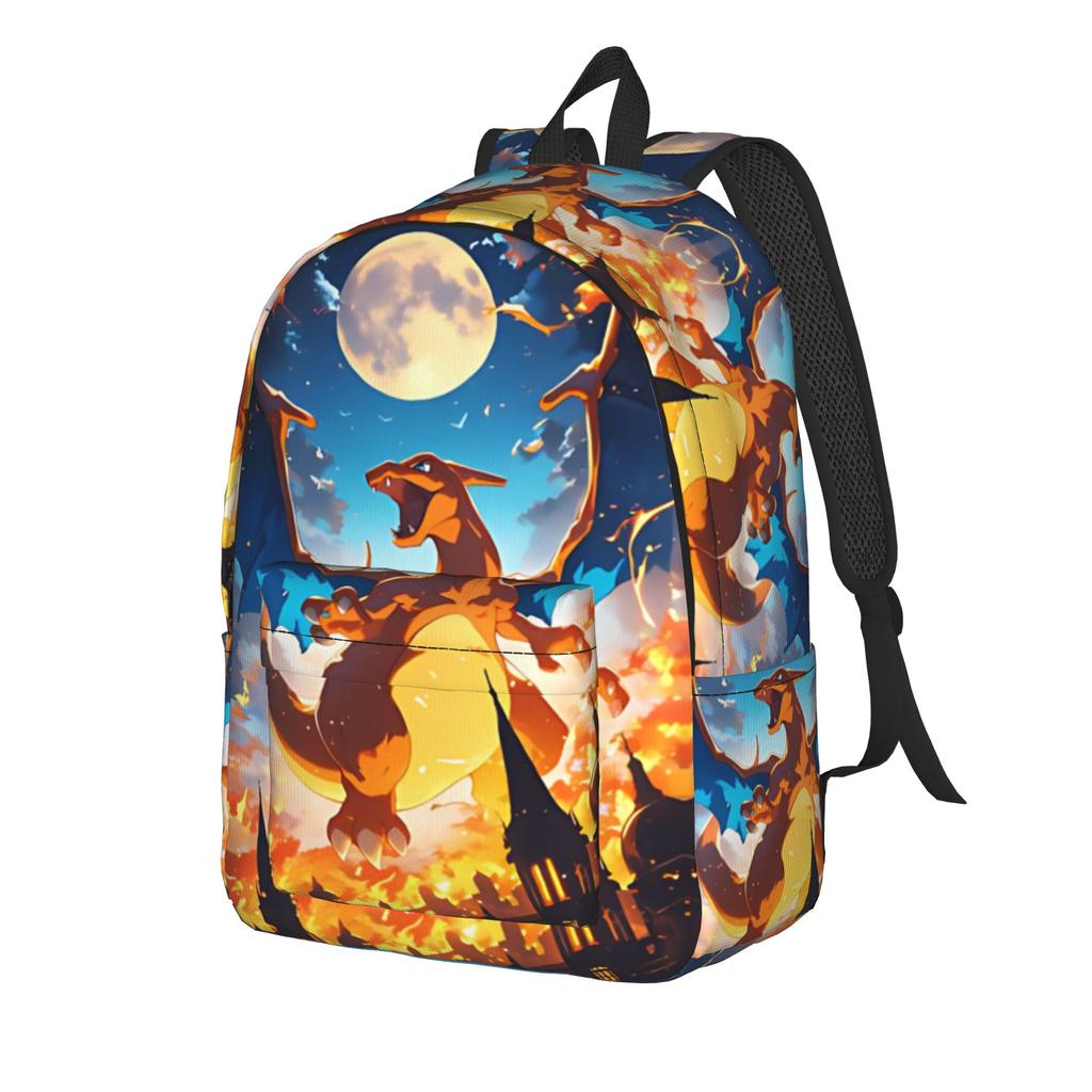 Fashion Pokemon Charizard Backpack Mochilas Vintage School Large Capacity Rucksack