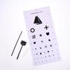 PVC Snellen Eye Chart Kindergarten Low Vision Eye Test Charts Eye Exam Tool With Point Stick Occluder