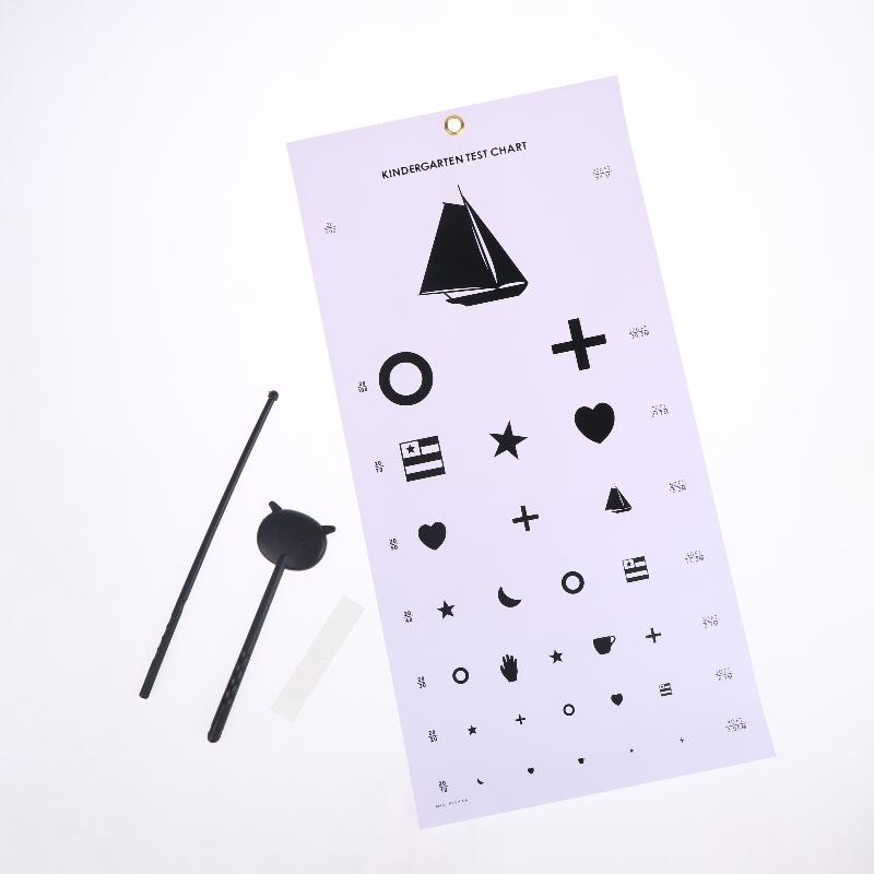 PVC Snellen Eye Chart Kindergarten Low Vision Eye Test Charts Eye Exam Tool With Point Stick Occluder