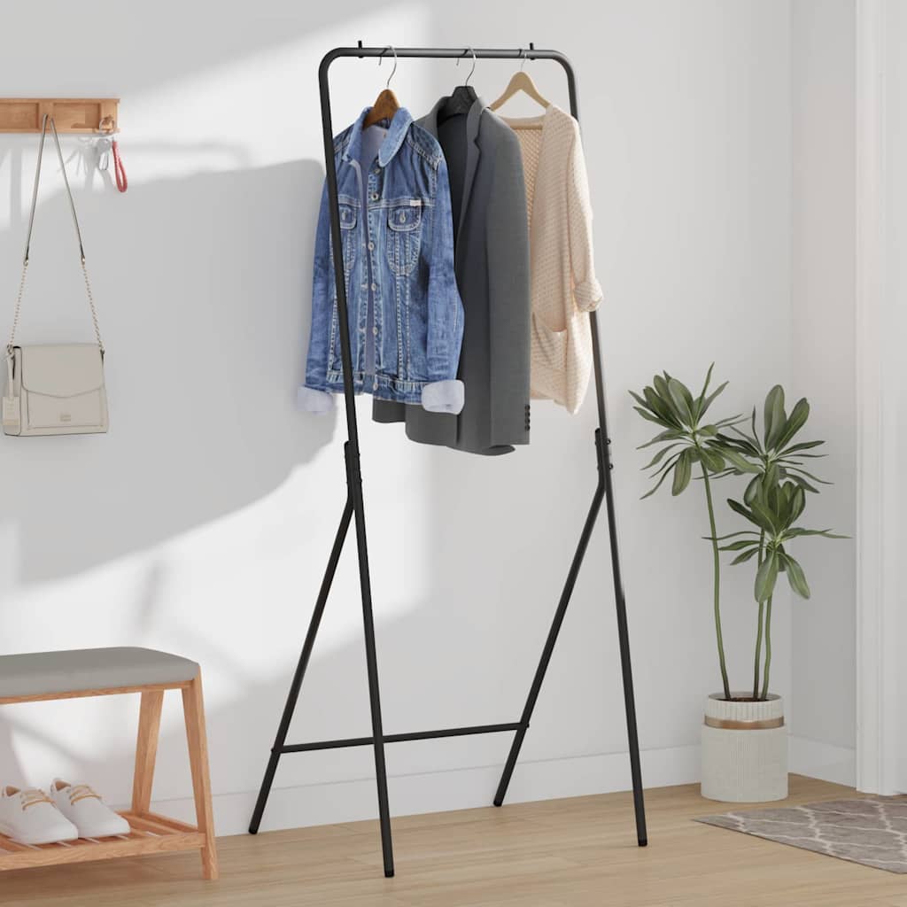 Black Clothes Stand 60 x 53 x 155 cm Steel