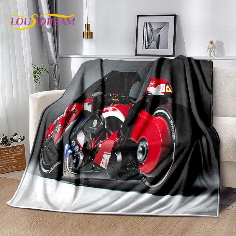 3D Cyberpunk Concept Motorcycle Cartoon Soft Plush Blanket,Flannel Blanket Throw Blanket for Living Room Bedroom Bed Sofa Picnic