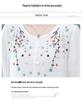 2026 Summer Embroidered Cotton-Linen Top for Slimming and Covering, Ideal for Middle-Aged and Elderly Women