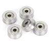 5Pcs POM Pulleys 625zz Bearing Passive Round Wheels Rollers Compatible for 3D PrinterWhite