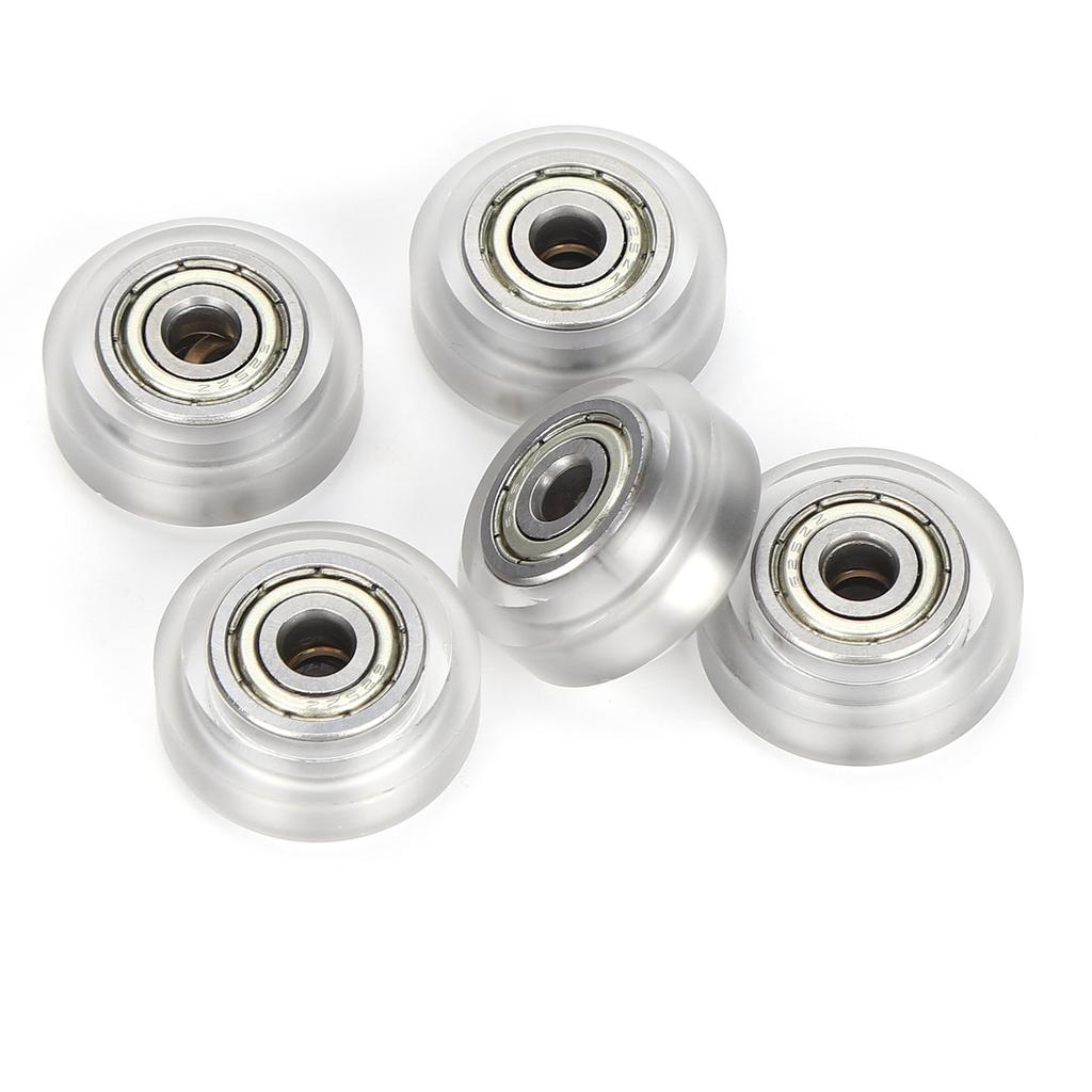 5Pcs POM Pulleys 625zz Bearing Passive Round Wheels Rollers Compatible for 3D PrinterWhite