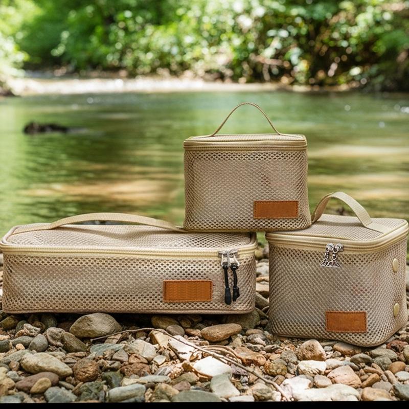 Camping Cooking Utensils Organizers Travel Cutlery Tableware Bag Cooker Storage Wear-Resistant Kitchen Cookware Handbag