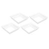 4PCS Split Type Vinyl Post Skirt Deck Column Base Cover 4x4 Inch Post Sleeve Decorative Trim for