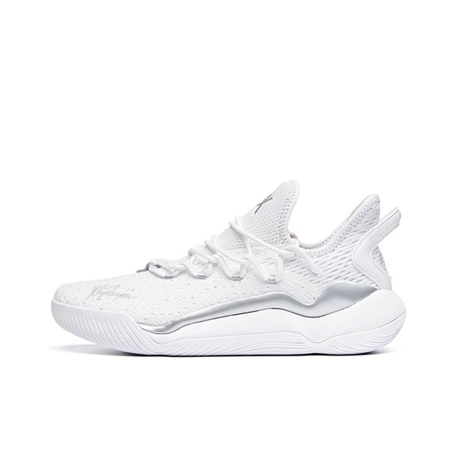 New Anta Light Cavalry 5 Cushioning Breathable Lightweight Low Top Basketball Shoes Men's Jade White 112021608-11