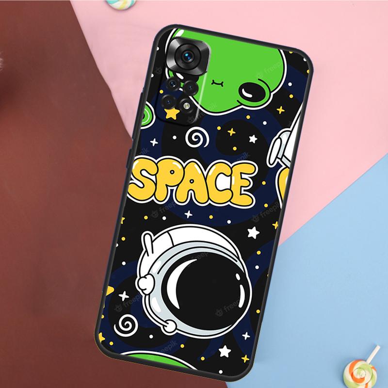 Aesthetics Cute Cartoon Alien Cover For Xiaomi Redmi Note 13 14 Pro 12 11 9 10 9S 10S 11S 12S Redmi 14C 10C 12C 13C Case