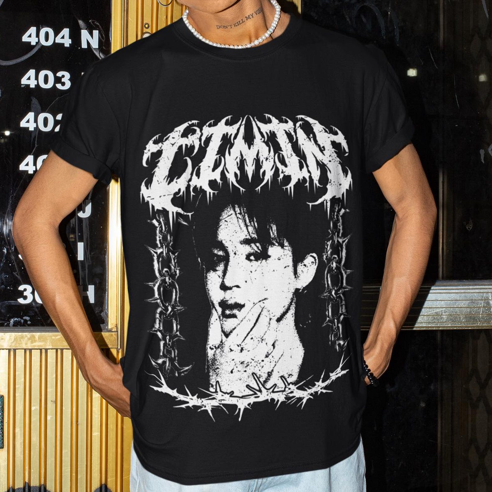 Jimin Dark Metal Vintage Grunge T-Shirt | Jimin Vintage Tee | Jimin Dark Metal Tee | Jimin Fan Gift | Kpop Fan Gift | Army Fan | Jimin Lover 4XL
