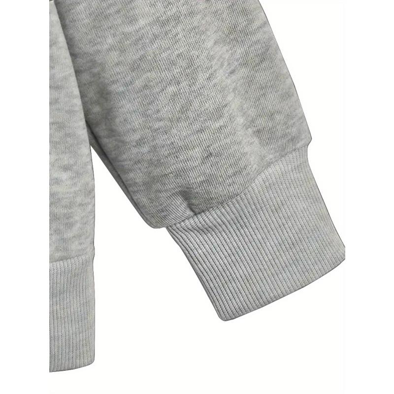 Kids Koala Print Crewneck Pullover Sweatshirt, Cartoon Casual Long Sleeve Top for Autumn Winter
