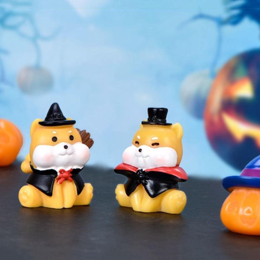 Resin Craft Halloween Small Ornament Cute Pumpkin Statue Halloween Figurine  Fairy Accessory