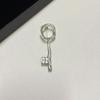 Lock Hole Design Key Shaped Brooch Vintage Style Metal Decorative Pin Suit Coat Accessory  Daily