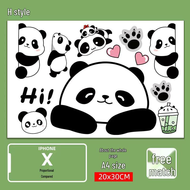 

Водонепроницаемая наклейка на электромобиль с дизайном панды - Креативная защита от царапин