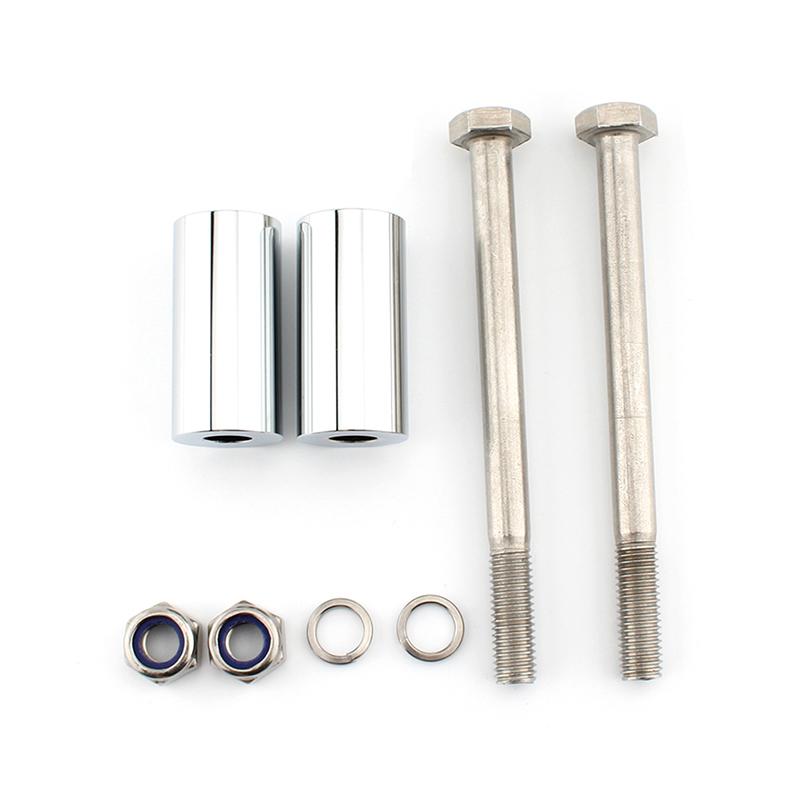 Chrome 2" Motorcycle Handlebar Risers Spacers Extension Kit with Bolts for Kawasaki Vulcan 800 900 1500 1600 Cruisers Chopper Riding Comfort