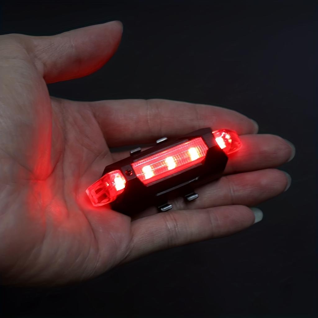 LED Mountain Bike Luggage Rack Light Waterproof Bicycle Rear Seat Reflective Taillight Night Ridding Safety Warning Reflector