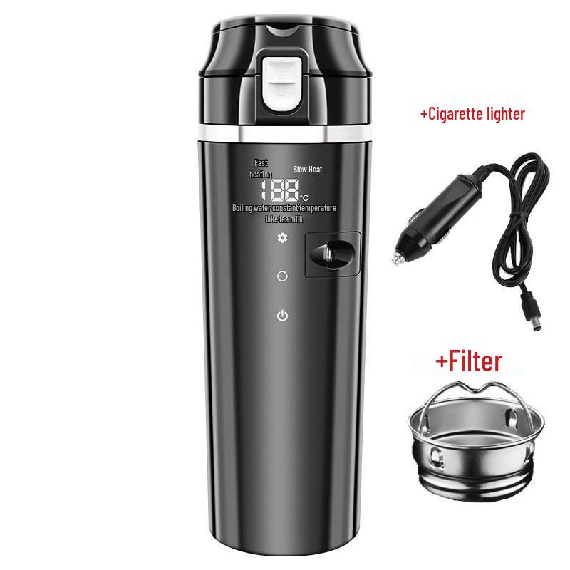 Universal 12V/24V 304 Stainless Steel Car Heating Mug 2024