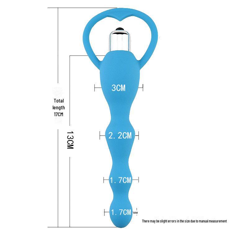 Maser de silicon vibrator cu margele anale pentru sănătatea sexuală a adulților