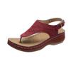 New Women Sandals Summer Fashion Solid Color Wedges Thong Ladies Clip Toe Shoes Platform Comfortable Casual Female Beach Shoes