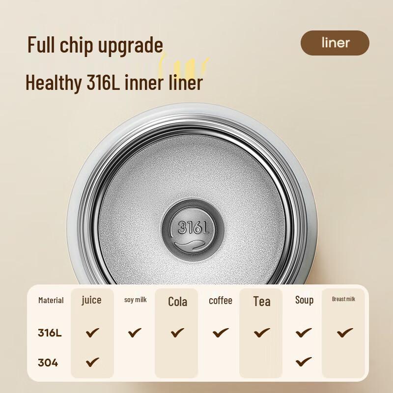 Wushw Living 360ml Insulated Stainless Steel Thermos Cup