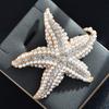 Broches Étoiles de Mer en Perles d'Imitation Cristal Vintage Exquises pour Hommes Femmes Broche Animaux Élégants Accessoires de Bijoux de Fête Mariage KTJ