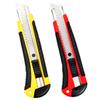Large Rubber-Coated Utility Knife with Black Blade and Holder for Wallpaper and Cutting Tasks