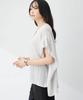 AC by Alpha Cubic Sheer Stripe Size Size Gray Women's Blouse, 353794, L,