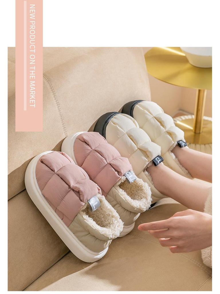 Women's Winter Slippers - Warm Velvet Lined Thick Sole for Indoor Comfort